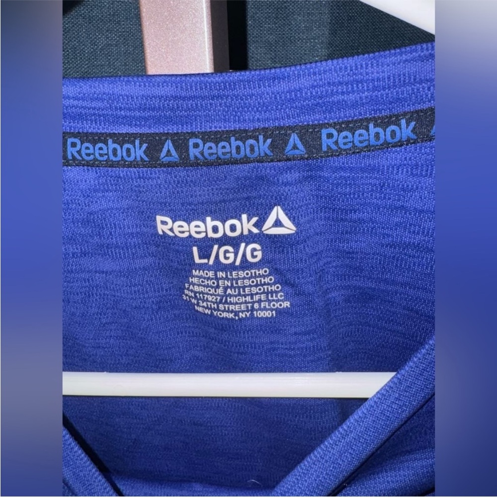 Reebok Blue Athletic T-Shirt Mens size L - Picture 3 of 3